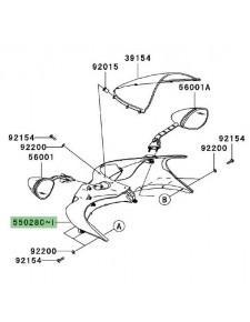 Tête de fourche peinte Kawasaki ZZR 1400 (2006-2011) | Moto Shop 35