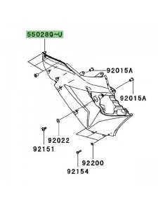 Flanc de carénage peint Kawasaki ZZR 1400 (2006-2011)