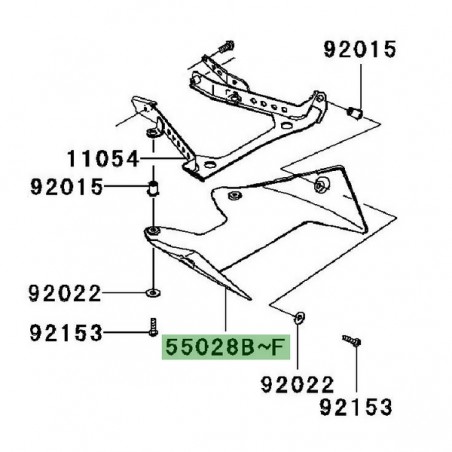 Carénage inférieur arrière Kawasaki ZZR 1400 (2006-2011) | Moto Shop 35