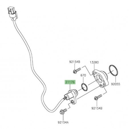 Capteur de rapport engagé d'origine Kawasaki 211760787 | Moto Shop 35