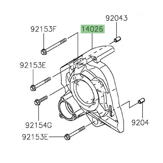 Carter pignon de sortie de boîte Kawasaki ZZR1400 (2012-2020) | Réf. 140260094