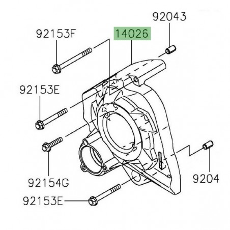Carter pignon de sortie de boîte Kawasaki ZZR1400 (2012-2020) | Réf. 140260094