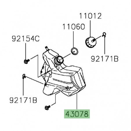 Vase d'expansion d'origine Kawasaki ZZR 1400 (2012-2020) | Réf. 430780556