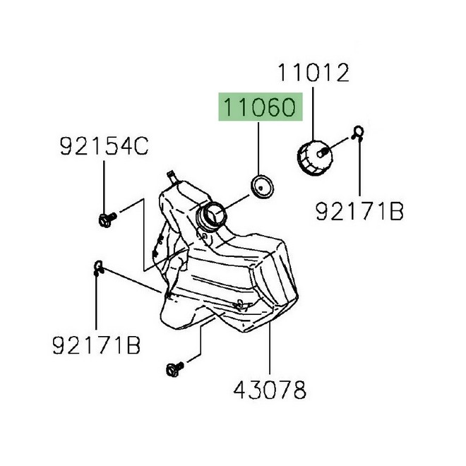 Joint d'étanchéité vase d'expansion Kawasaki ZZR 1400 (2012-2020)| Moto Shop 35