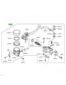 Maître-cylindre de frein avant Kawasaki ZZR 1400 (2012-2015) | Réf. 430150150