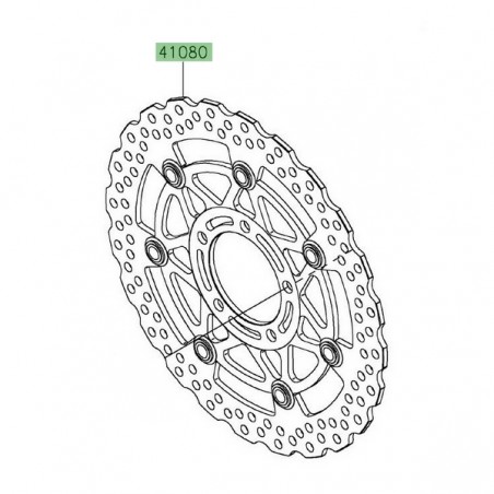 Disque de frein avant d'origine Kawasaki ZZR 1400 (2012-2020) | Réf. 4108005705C