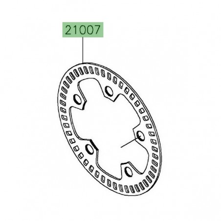 Cible ABS avant d'origine Kawasaki 210070140 | Moto Shop 35