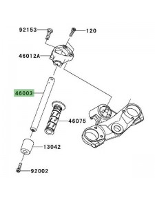 Demi-guidon gauche d'origine Kawasaki ZZR 1400 (2012-2020) | Réf. 460030564