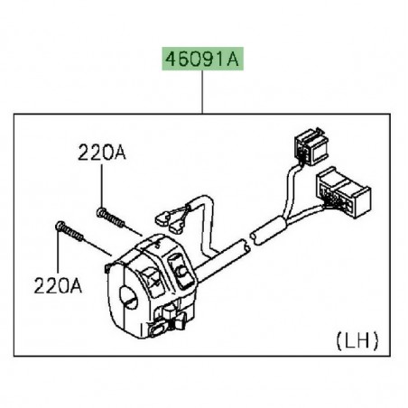 Commodo gauche Kawasaki 460910241 | Moto Shop 35