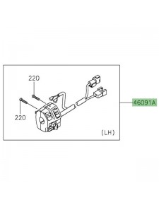 Commodo gauche d'origine Kawasaki 460910331 | Moto Shop 35