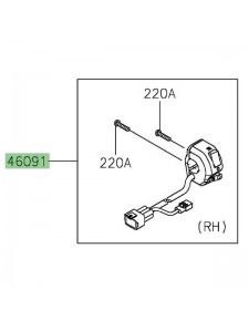 Commodo droit d'origine Kawasaki 460910332 | Moto Shop 35