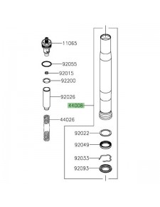 Fourreau de fourche d'origine Kawasaki ZZR 1400 (2012-2020) | Moto Shop 35