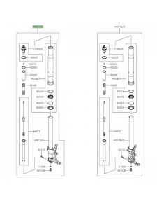 Bras de fourche gauche d'origine Kawasaki ZZR 1400 (2012-2020) | Moto Shop 35