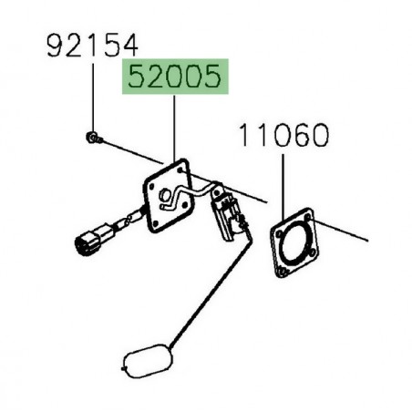 Jauge à carburant d'origine Kawasaki 520050093 | Moto Shop 35