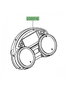 Dessus de compteur d'origine Kawasaki 250230106 | Moto Shop 35