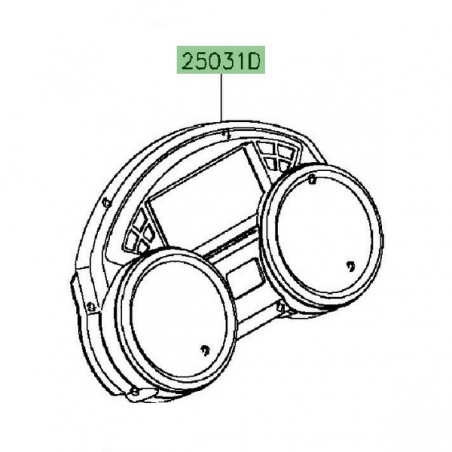 Dessus de compteur d'origine Kawasaki 250230106 | Moto Shop 35