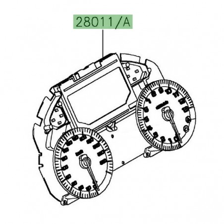 Compteur seul Kawasaki 280110641 | Moto Shop 35
