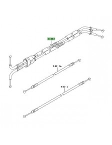 Câble de gaz double Kawasaki ZZR 1400 (2016-2020) | Réf. 540120638