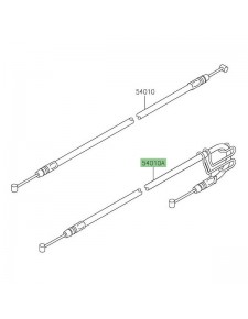 Câble de fermeture de selle pilote Kawasaki ZZR 1400 (2012-2020)