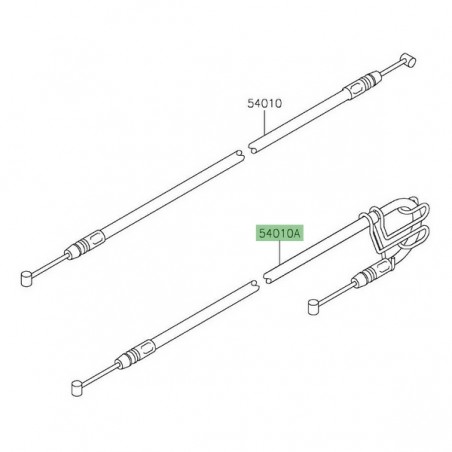 Câble de fermeture de selle pilote Kawasaki ZZR 1400 (2012-2020) | Réf. 540100589
