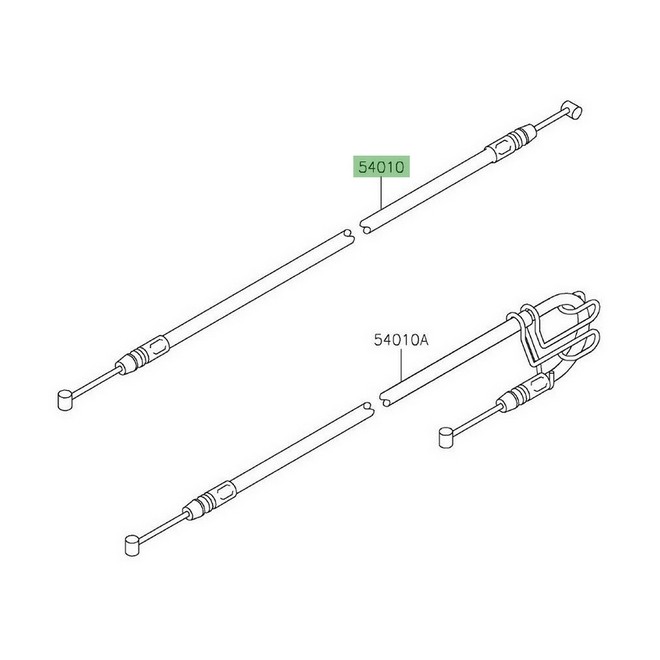 Câble de fermeture de selle passager Kawasaki ZZR 1400 (2012-2020) | Réf. 540100585