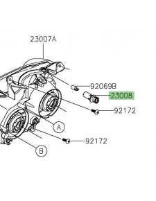 Connectique veilleuse optique avant Kawasaki ZZR 1400 (2006-2020) | Réf. 230080053