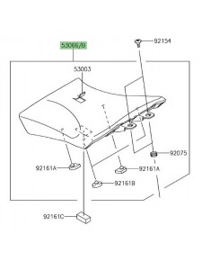 Selle pilote d'origine Kawasaki Z1000SX (2017-2019) | Réf. 530665046MA