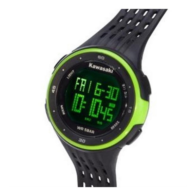 Montre digitale Kawasaki (boitier vert) | Moto Shop 35