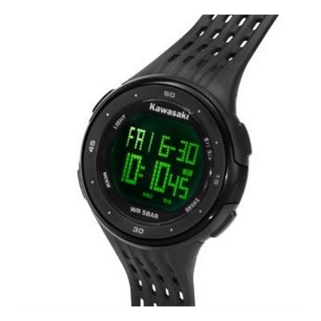 Montre digitale Kawasaki boitier noir Moto Shop 35