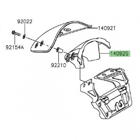 Support bulle d'origine Kawasaki Er-6n (2012-2016) | Réf. 140920737
