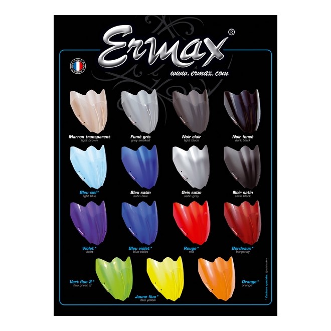 Nuancier couleurs Bulle Ermax Aéromax (taille origine) Kawasaki Ninja 1000SX (2020-2024) | Moto Shop 35