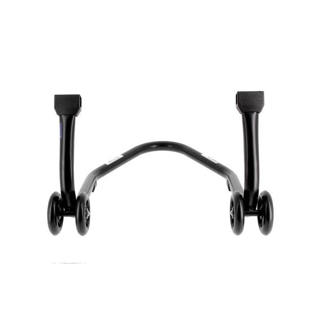 Béquille d'atelier BIHR Home Track noir mat + supports en "V" roues noires | Réf. 3032143