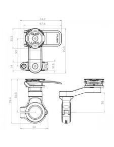 Support guidon motos Quad Lock QLM-HBR Kawasaki | Moto Shop 35