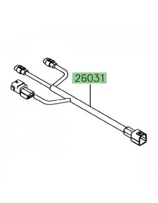 Faisceau d'origine feux additionnels Kawasaki 260311756 | Moto Shop 35