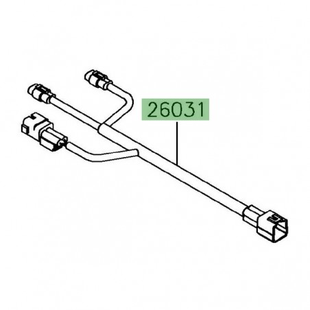 Faisceau d'origine feux additionnels Kawasaki 260311756 | Moto Shop 35