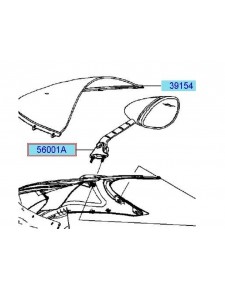 Rétroviseur droit ZZR1400 2012-2016 560010234                           