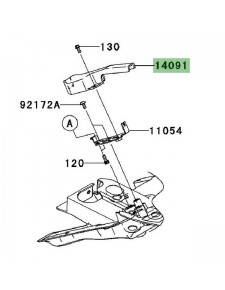 Protection serrure de selle Kawasaki 140910730 | Moto Shop 35
