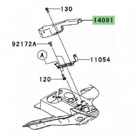 Protection serrure de selle Kawasaki 140910730 | Moto Shop 35