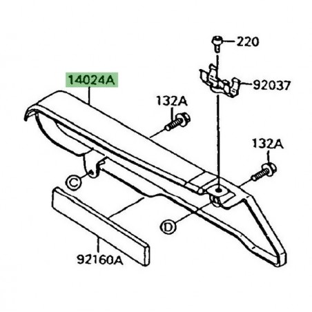 Protection chromée bras oscillant Kawasaki VN1500 (1988-1995) | Réf. 140241411