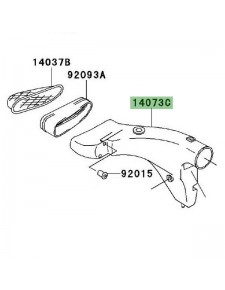 Manchon d'admission droit Kawasaki Ninja ZX-6R (1995-1997) | Réf. 140731617