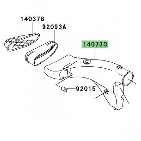 Manchon d'admission droit Kawasaki Ninja ZX-6R (1995-1997) | Réf. 140731617