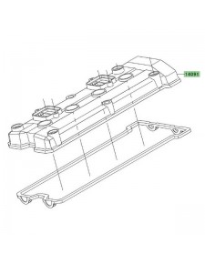 Carter couvre culasse Kawasaki Z750 (2004-2006) | Réf. 140910105