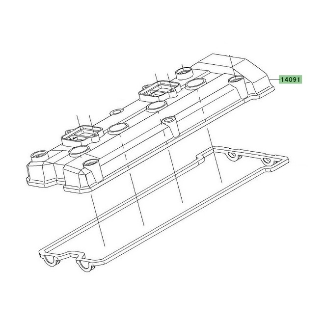 Carter couvre culasse Kawasaki Z750 (2004-2006) | Réf. 140910105