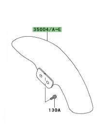 Garde-boue avant "Graystone" Kawasaki 125 Eliminator (1998-1999) | Réf. 350041208C4