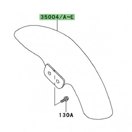 Garde-boue avant "Graystone" Kawasaki 125 Eliminator (1998-1999) | Réf. 350041208C4