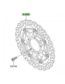 Disque de frein avant Kawasaki Ninja ZX-10R (2004-2005) | Réf. 410800068488