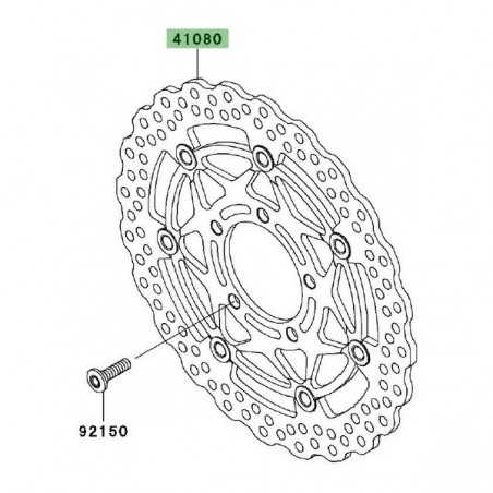 Disque de frein avant Kawasaki Ninja ZX-10R (2004-2005) | Réf. 410800068488