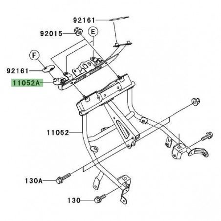 Support rétroviseur Kawasaki ZR-7S (2001-2003) | Réf. 110521175