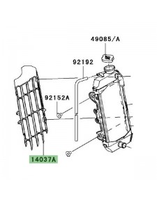 Protection de radiateur droite Kawasaki KX250F (2009) | Réf. 1403700956C