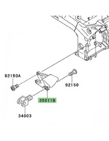 Platine repose-pieds avant gauche Kawasaki Ninja ZX-9R (1994-1997) | Réf. 350111699GD